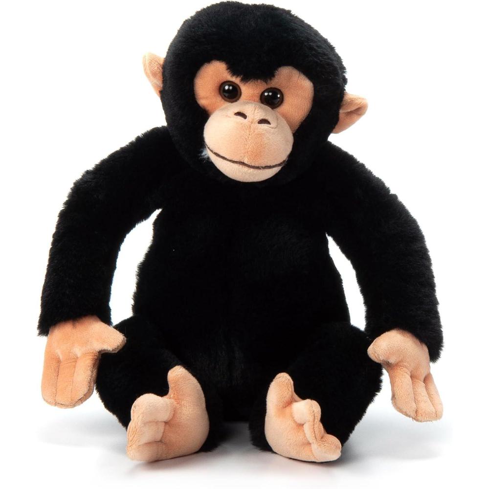 image:imageThe Petting Zoo Chimp Stuffed Animal Plushie Gifts for Kids Wild Onez Zoo Animals Zoologee Chimp Plush Toy 12 inches