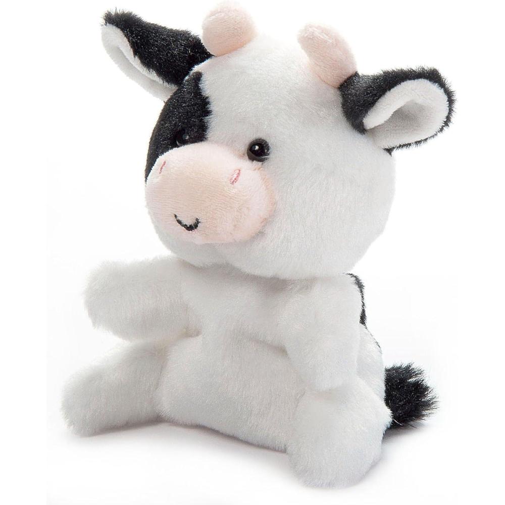 image:imageThe Petting Zoo Cow Stuffed Animal Plushie Gifts for Kids Nuggetz Wildlife Animals Cow Plush Toy 6 inches