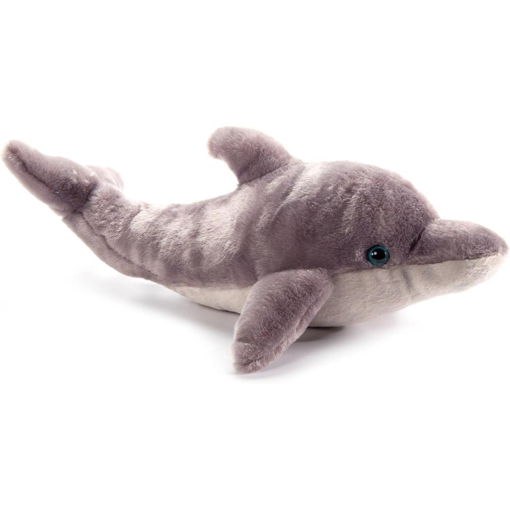 image:imageThe Petting Zoo Dolphin Stuffed Animal Plushie Gifts for Kids Wild Onez Sealife Animals Gray Dolphin Plush Toy 16 inches