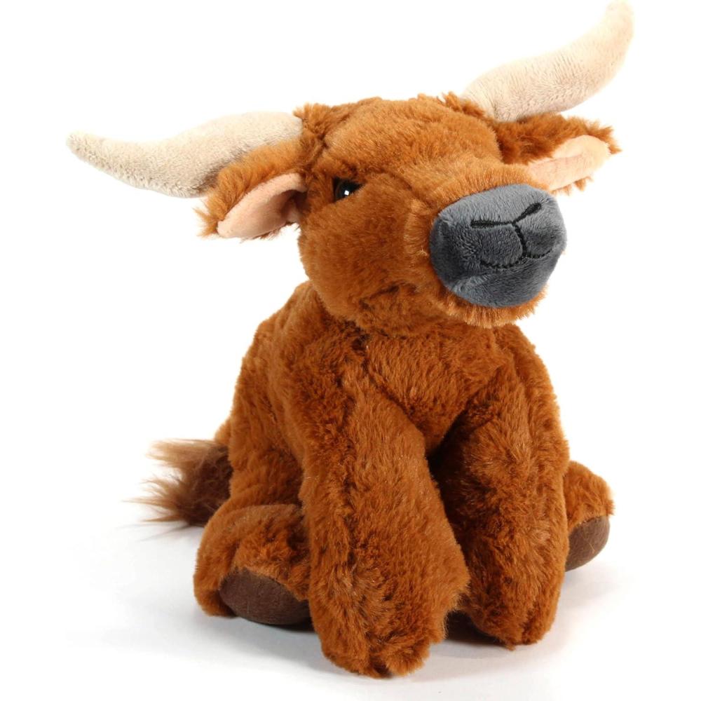 image:imageThe Petting Zoo Longhorn Stuffed Animal Plushie Gifts for Kids Wild Onez Wildlife Animals Longhorn Plush Toy 9 inches