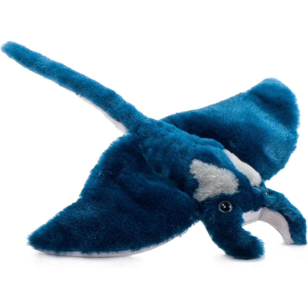 image:imageThe Petting Zoo Manta Ray Stuffed Animal Plushie Gifts for Kids Wild Onez Sealife Animals Stingray Plush Toy 15 inches from Tip of Tail to Head
