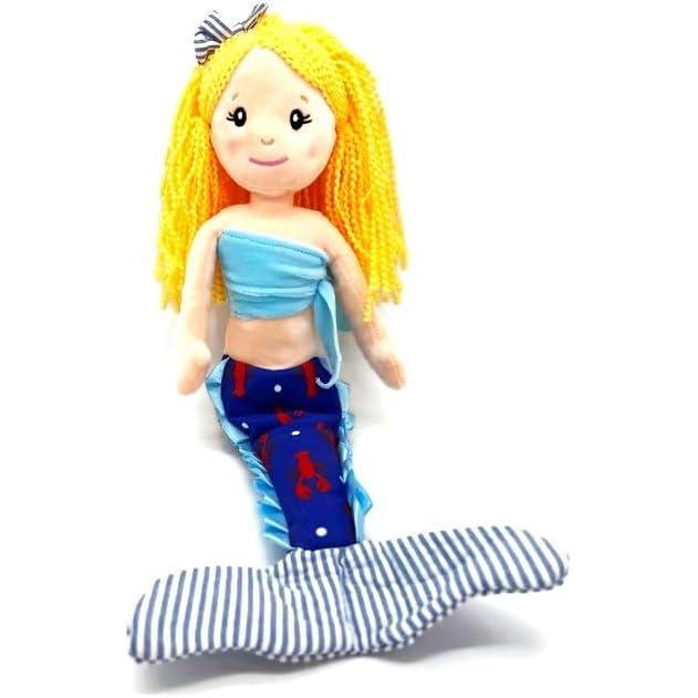 image:imageThe Petting Zoo Mermaid Doll Nautical Tail with Lobsters Gifts for Girls Soft Plush Doll 17 Inches BlondeBlonde