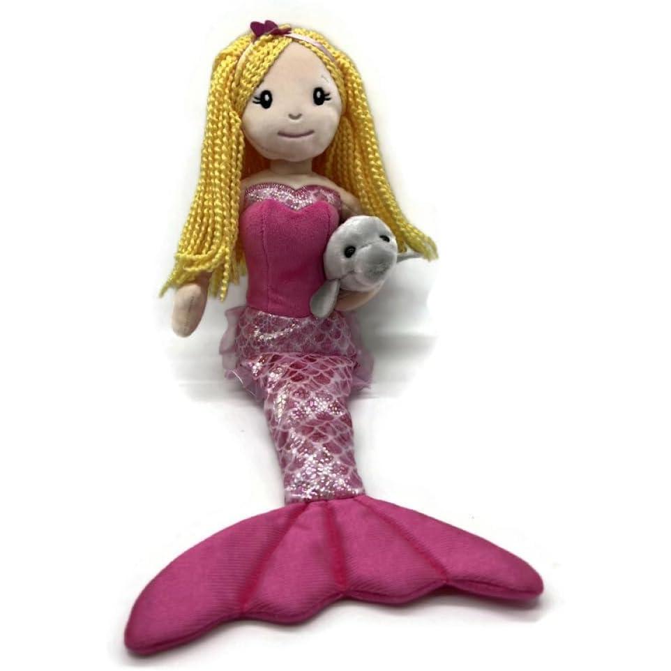 image:imageThe Petting Zoo Mermaid Doll with Manatee Stuffed Animal Gift for Girls Plush Doll with Manatee Plush Toy 17 inch Blonde