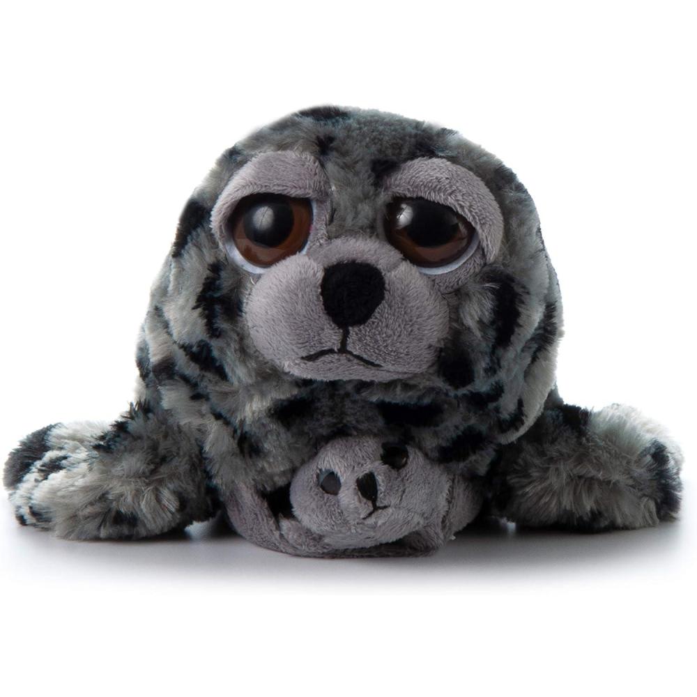 image:imageThe Petting Zoo Mom and Baby Harbor Seal Stuffed Animal Gifts for Kids Pocketz Ocean Animals Harbor Seal Plush Toy 14 inches