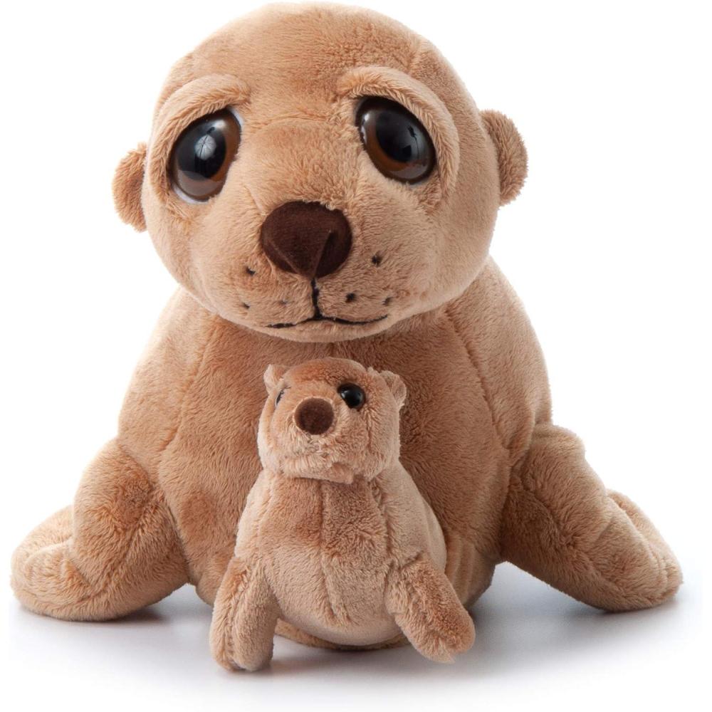image:imageThe Petting Zoo Mom and Baby Sea Lion Stuffed Animal Gifts for Kids Pocketz Ocean Animals Sea Lion Plush Toy 14 inches