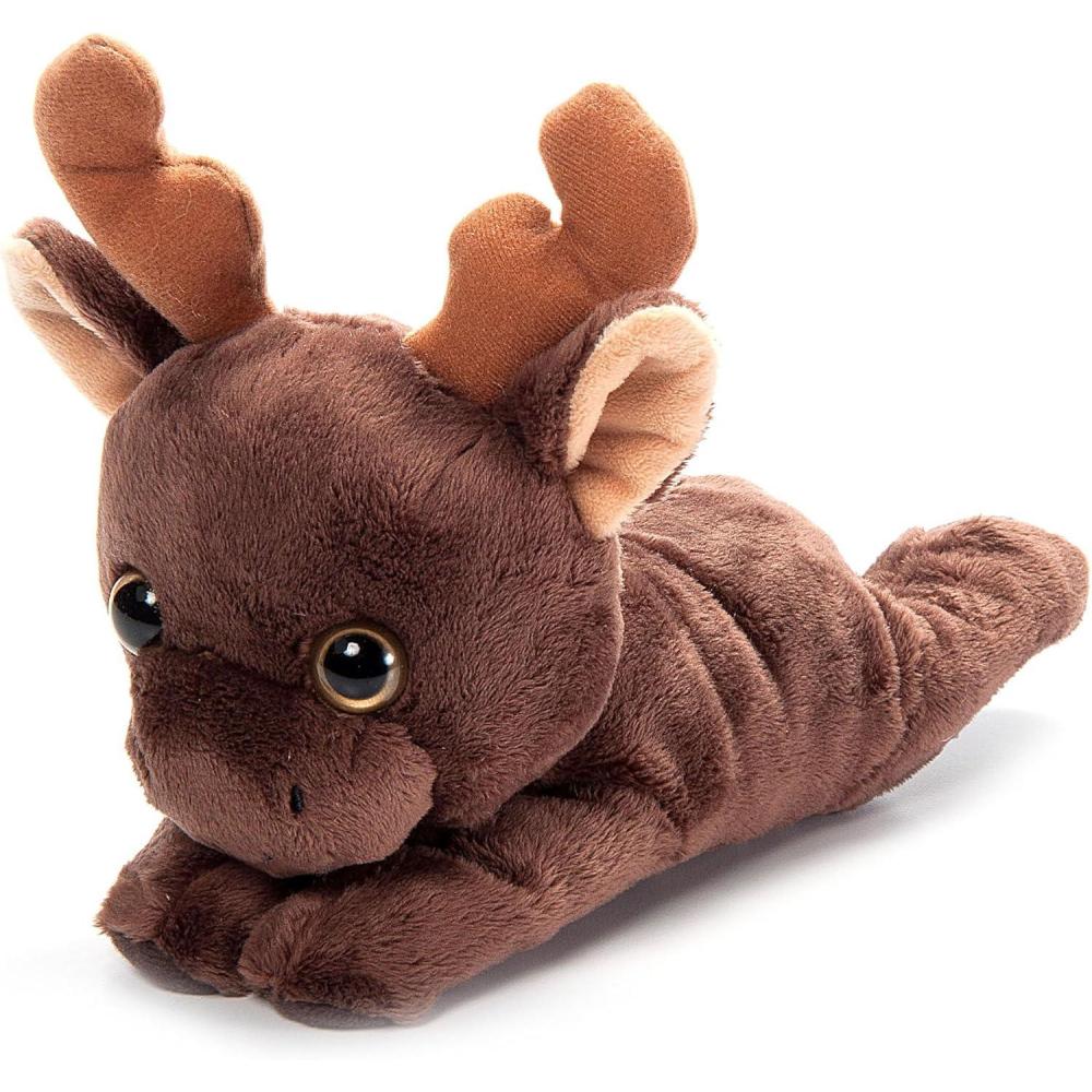 image:imageThe Petting Zoo Moose Stuffed Animal Plushie Slap Bracelet Gifts for Kids Slapstix Wildlife Animals Moose Plush Toy 10 inches