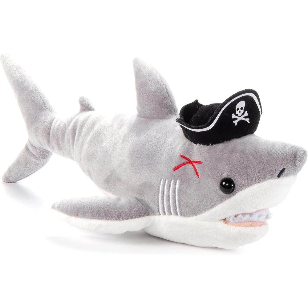 image:imageThe Petting Zoo Shark Stuffed Animal Plushie Gifts for Kids Pirate Animals Pirate Shark Plush Toy 17 inches