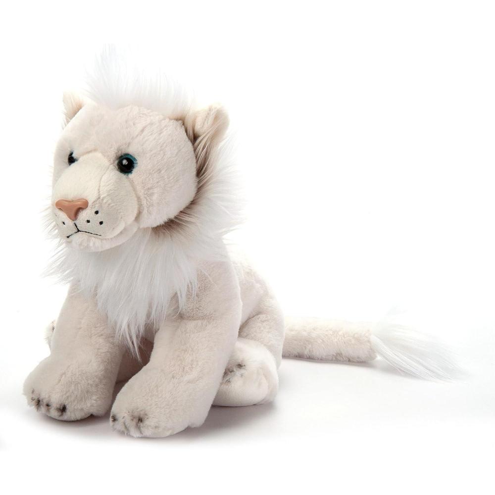 image:imageThe Petting Zoo White Lion Stuffed Animal Plushie Gifts for Kids Wild Onez Wildlife Animals Lion Plush Toy 12 inchesMedium