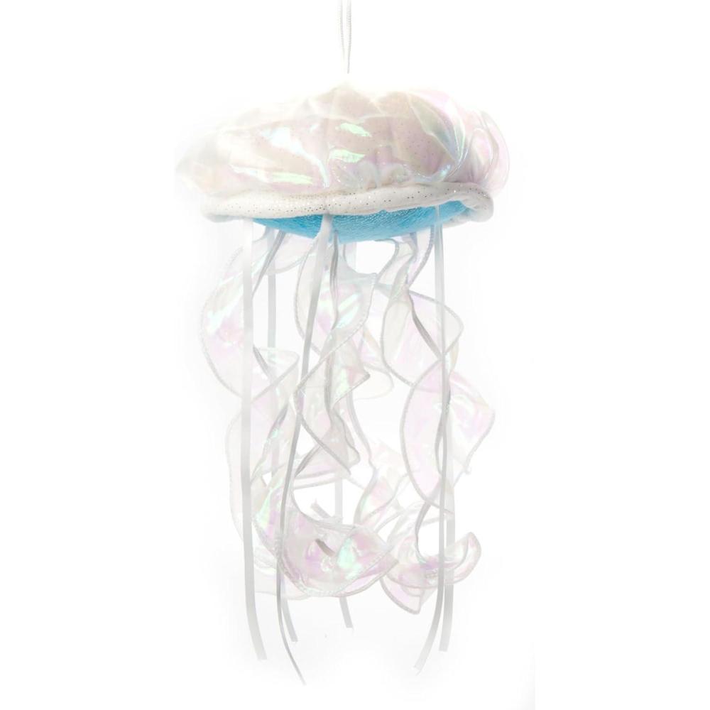 image:imageThe Petting Zoo White Moon Jellyfish Stuffed Animal Plushie Wild Onez Sealife Animals Moon Jellyfish Plush Toy 8 inches