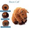 The Petting Zoo Bison Calf Stuffed Animal Plushie, Gifts for Kids, Wild Onez Wildlife Animals, Bison Calf Plush Toy 12 inches