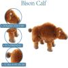 The Petting Zoo Bison Calf Stuffed Animal Plushie, Gifts for Kids, Wild Onez Wildlife Animals, Brown Bison Calf Plush Toy, 9 inches