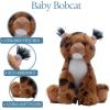 The Petting Zoo Bobcat Stuffed Animal Plushie, Gifts for Kids, Wild Onez Babiez Zoo Animals, Bobcat Plush Toy 6 inches(6 in)
