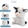 The Petting Zoo Cow Stuffed Animal Plushie, Gifts for Kids, Nuggetz Wildlife Animals, Cow Plush Toy, 6 inches