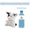 The Petting Zoo Cow Stuffed Animal Plushie, Gifts for Kids, Nuggetz Wildlife Animals, Cow Plush Toy, 6 inches