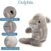 The Petting Zoo Dolphin Stuffed Animal Plushie, Gifts for Kids, Nuggetz Sealife Animals, Grey Dolphin Plush Toy, 6 inches(Small)