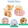 The Petting Zoo Giraffe Stuffed Animal Plushie and Purse Set, Gifts for Kids, Wildlife Animal Toy, Spotted Giraffe Plush Toy and Purse Pet Carrier