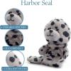 The Petting Zoo Harbor Seal Gray Stuffed Animal Plushie, Gifts for Kids, Nuggetz Animals, Seal Plush Toy, 6 inches