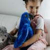 The Petting Zoo Hyacinth Macaw Stuffed Animal Plushie, Gifts for Kids, Earth Keeperz Rainforest Animals, Zoologee Blue Hyacinth Macaw Plush Toy, 12 inches