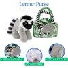 The Petting Zoo Lemur Stuffed Animal Plushie and Purse Set, Gifts for Kids, Wildlife Animal Toy, Lemur Plush Toy and Purse Pet Carrier