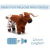 The Petting Zoo Longhorn Stuffed Animal Plushie, Gifts for Kids, Wild Onez Wildlife Animals, Longhorn Plush Toy 12 inches