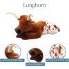 The Petting Zoo Longhorn Stuffed Animal Plushie, Gifts for Kids, Wild Onez Wildlife Animals, Longhorn Plush Toy, 24 inches