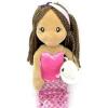 The Petting Zoo Mermaid Doll with Dolphin Stuffed Animal- Great Gifts for Girls, Mermaid Plush Doll with Dolphin Plush Toy, 17 inch (Dark Skin)