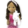 The Petting Zoo Mermaid Doll with Small Unicorn Stuffed Animal- Great Gifts for Girls, 17 in (Dark Skin)