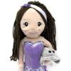 The Petting Zoo Mermaid Doll with Stingray Stuffed Animal- Great Gifts for Girls, Mermaid Plush Doll with Stingray Plush Toy, 17 inch (Brunette)