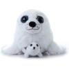 The Petting Zoo Mom and Baby Harp Seal Stuffed Animal, Gifts for Kids, Pocketz Ocean Animals, Harp Seal Plush Toy 14 inches