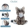 The Petting Zoo Ocelot Stuffed Animal Plushie, Gifts for Kids, Wild Onez Wildlife Animals, Ocelot Plush Toy 9 inches