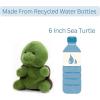The Petting Zoo Sea Turtle Stuffed Animal Plushie, Gifts for Kids, Nuggetz Sealife Animals, Green Tortoise Plush Toy 6 Inches
