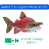 The Petting Zoo Sockeye Salmon Stuffed Animal Plushie, Gifts for Kids, Wild Onez Sealife River Fish Animals, Red Sockeye Salmon Plush Toy 20 Inches