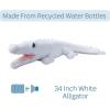 The Petting Zoo White Alligator & Blue Eyes Stuffed Animal Plushie, Gifts for Kids, Wild Onez Zoo Animals, Alligator Plush Toy 34 Inches