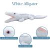 The Petting Zoo White Alligator & Pink Eyes Stuffed Animal Plushie, Gifts for Kids, Wild Onez Zoo Animals, Alligator Plush Toy 22 Inches