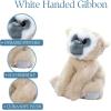 The Petting Zoo White-Handed Gibbon Stuffed Animal Plushie, Gifts for Kids, Wild Onez Rainforest Animals, Gibbon Plush Toy, 9 inches
