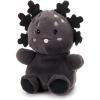 The Petting Zoo Black Axolotl Stuffed Animal Plushie, Gifts for Kids, Nuggetz Animals, Salamander Plush Toy, 6 inches
