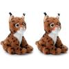 The Petting Zoo Bobcat Stuffed Animal, Gifts for Kids, Wild Onez Zoo Animals, Bobcat Plush Toy 9 inches(8 inches (Pack of 2))