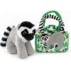 The Petting Zoo Lemur Stuffed Animal Plushie and Purse Set, Gifts for Kids, Wildlife Animal Toy, Lemur Plush Toy and Purse Pet Carrier