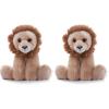 The Petting Zoo Lion Stuffed Animal, Gifts for Kids, Wild Onez Zoo Animals, Lion Plush Toy 9 inches(Small (Pack of 2))
