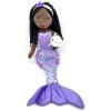 The Petting Zoo Mermaid Doll with Dolphin Stuffed Animal- Great Gifts for Girls, Mermaid Plush Doll with Dolphin Plush Toy, 17 inch (African American)
