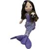The Petting Zoo, Mermaid Doll with Sloth Stuffed Animal, Gift for Girls, Plush Mermaid Doll with Sloth Plush Toy, 17 inch (Brunette)