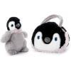 The Petting Zoo Penguin Chick Stuffed Animal Plushie and Purse Set, Gifts for Kids, Sealife Animal Toy, Gray Penguin Chick Plush Toy and Purse Pet Carrier