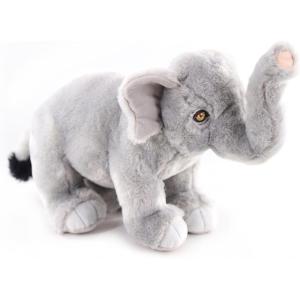 The Petting Zoo Asian Elephant Stuffed Animal Plushie, Gifts for Kids, Earth Keeperz Wildlife Animals, Zoologee Grey Asian Elephant Plush Toy, 13 inches
