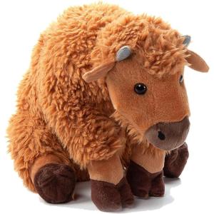 The Petting Zoo Bison Calf Stuffed Animal Plushie, Gifts for Kids, Wild Onez Wildlife Animals, Bison Calf Plush Toy 12 inches