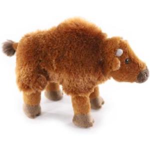 The Petting Zoo Bison Calf Stuffed Animal Plushie, Gifts for Kids, Wild Onez Wildlife Animals, Brown Bison Calf Plush Toy, 9 inches