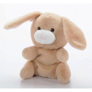 The Petting Zoo Bunny Stuffed Animal Plushie, Spring Gifts for Kids, Nuggetz Animals, Brown Bunny Plush Toy, 6 inches