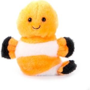 The Petting Zoo Clownfish Stuffed Animal Plushie, Gifts for Kids, Nuggetz Sealife Animals, Yellow Clownfish Plush Toy, 6 inches