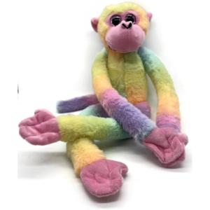 The Petting Zoo, Colorful Hanging Monkey Stuffed Animal, Ombrez Monkey Plush Toy, 20″ Purple(Pink)