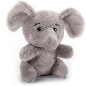 The Petting Zoo Elephant Stuffed Animal Plushie, Gifts for Kids, Nuggetz Wildlife Animals, Elephant Plush Toy 6 Inches(Small)