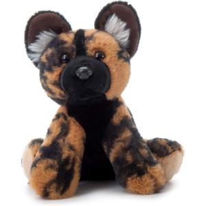 The Petting Zoo Floppy African Wild Dog Stuffed Animal Plushie, Gifts for Kids, Wild Onez Wildlife Animals, Dog Plush Toy, 9 inches